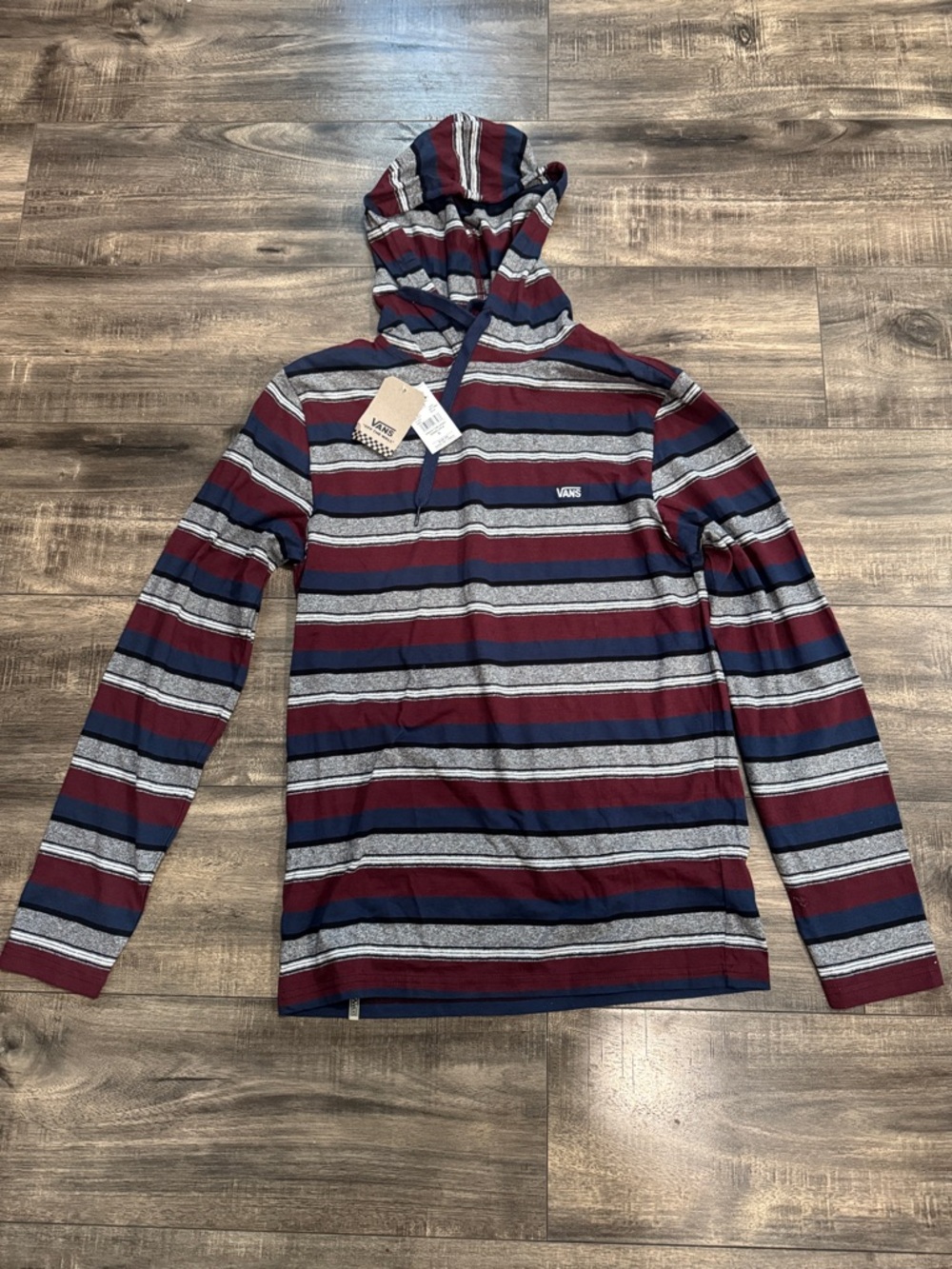 VANS Grindler-B Men's Striped Lightweight Hoodie Sweatshirt, Size Small